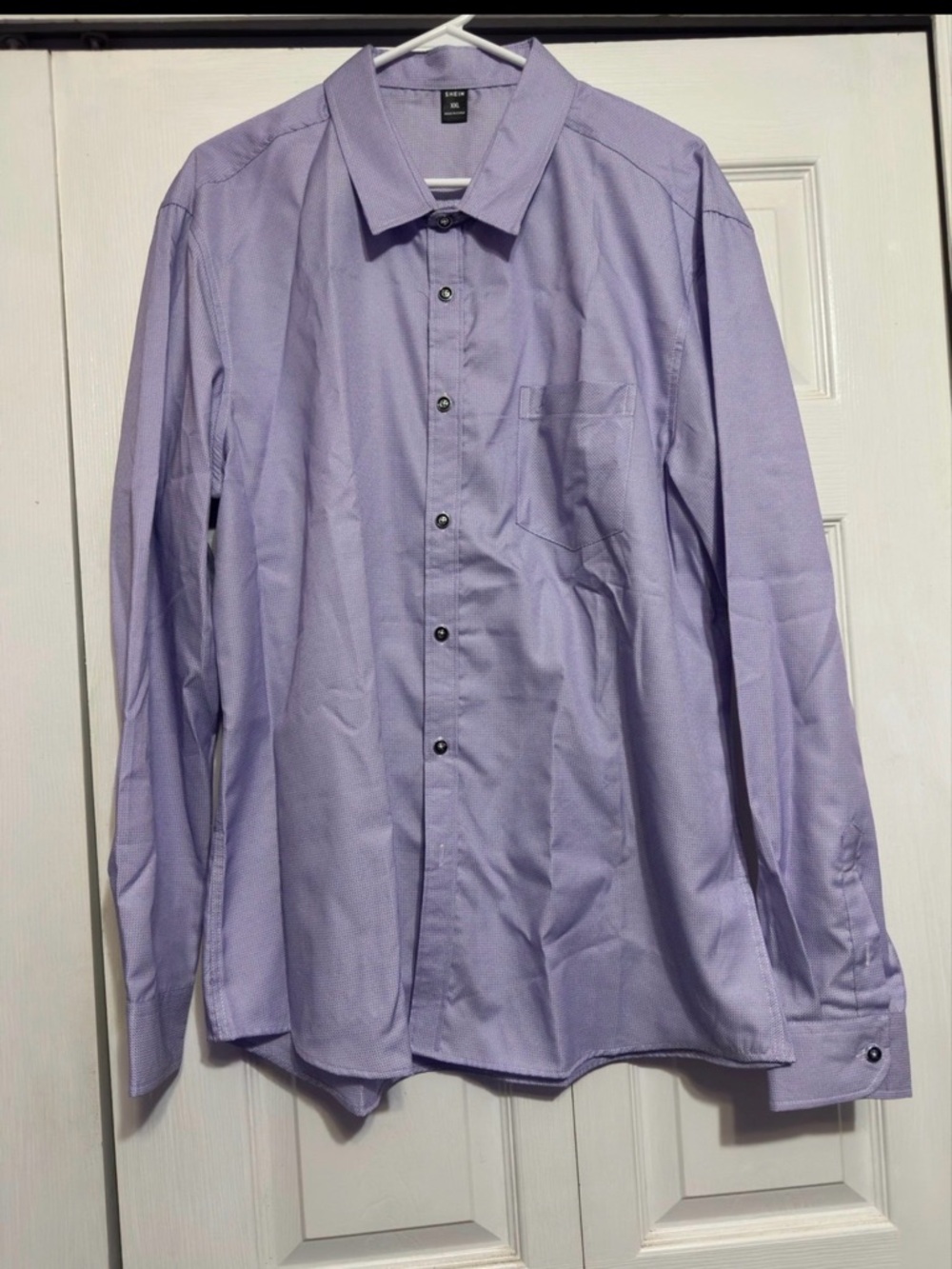 SHEIN Men's Lavender Long-Sleeve Dress Shirt